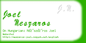 joel meszaros business card